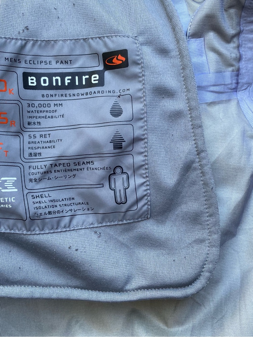 BONFIRE Men's 30K Gore-Tex Backcountry Shell Ski Pants - Slate Blue - Picture 13 of 13
